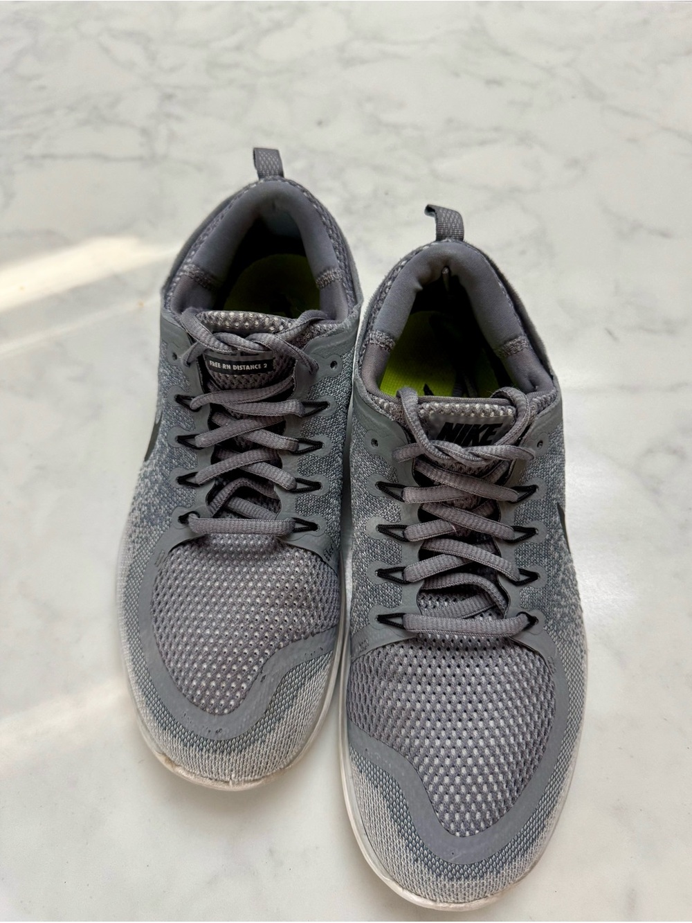 Nike Men's Free RN Distance 2 Gray Knit Running Shoes